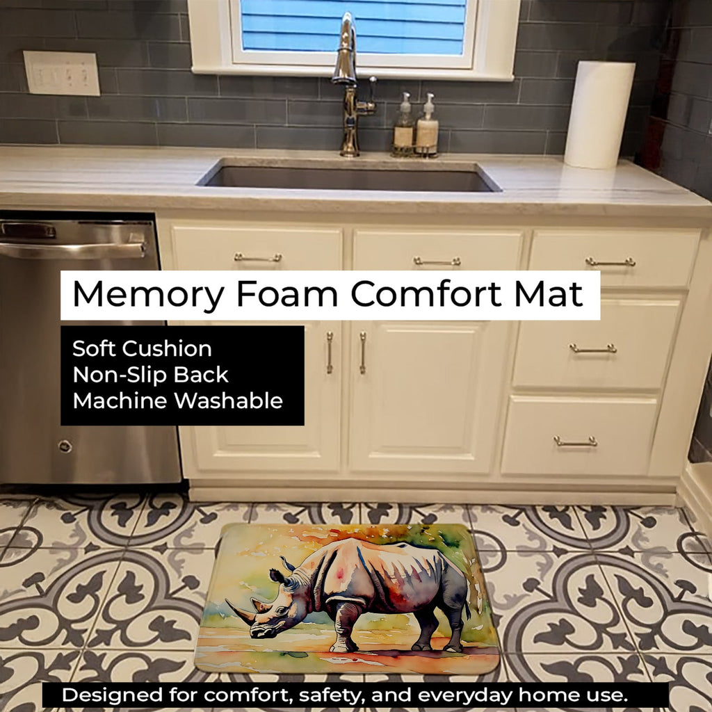 Rhinoceros Memory Foam Kitchen Mat Machine Washable Anti-Fatigue Cushion Comfort Bath or Kitchen Rug