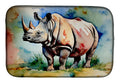 Rhinoceros Dish Drying Mat Absorbent Dish Drying Mat Pad for Kitchen Counter Dish Drainer Mat for Countertop, 14 x 21", Multicolor