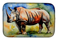 Rhinoceros Dish Drying Mat Absorbent Dish Drying Mat Pad for Kitchen Counter Dish Drainer Mat for Countertop, 14 x 21", Multicolor