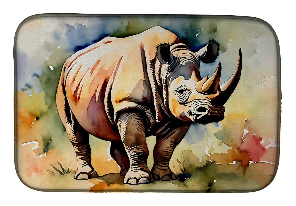 Rhinoceros Dish Drying Mat Absorbent Dish Drying Mat Pad for Kitchen Counter Dish Drainer Mat for Countertop, 14 x 21", Multicolor