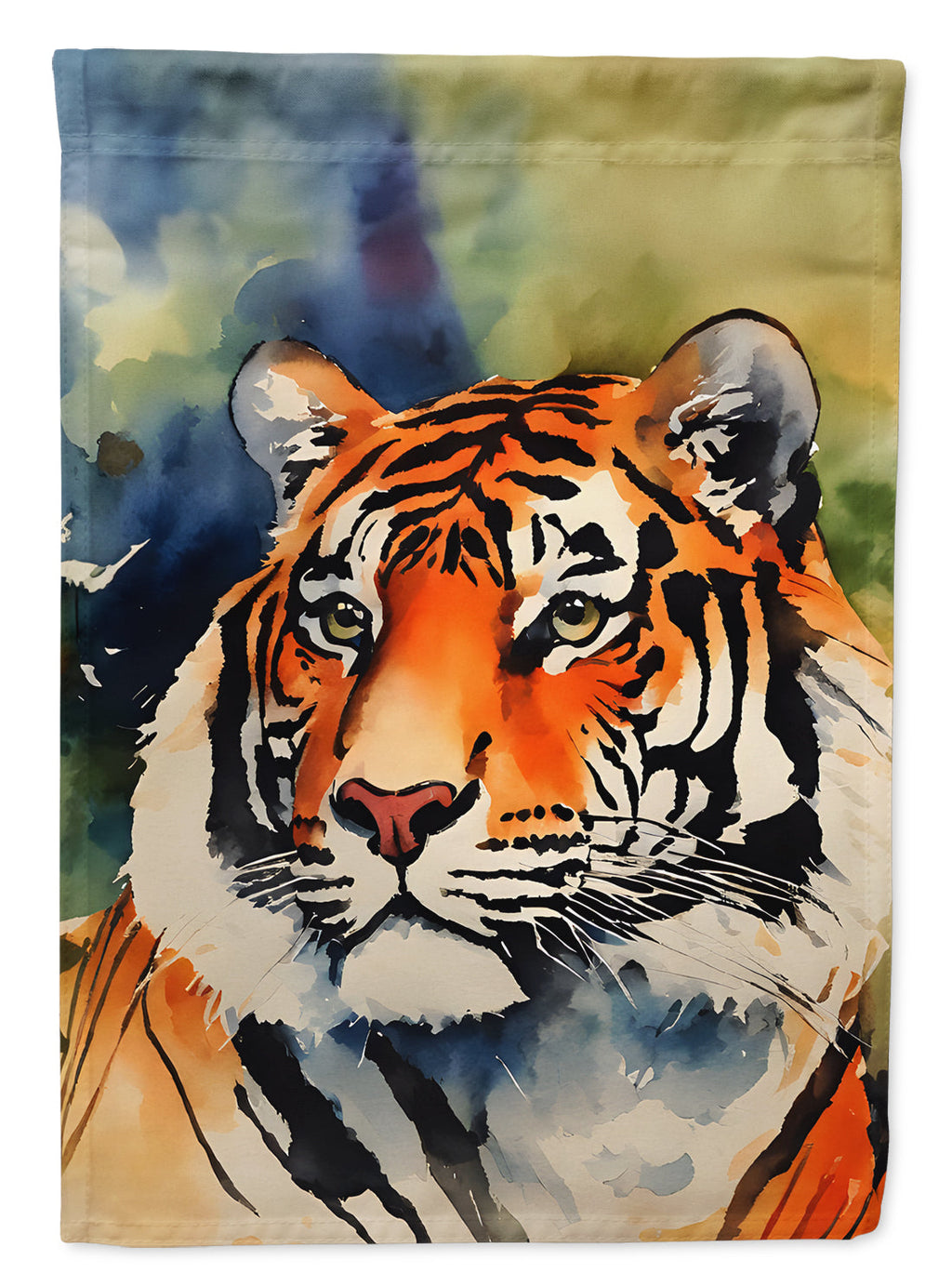 Tiger House Flag 28x40 Porch Sleeve Pole Decorative Outside Yard Banner Artwork Wall Hanging, Polyester