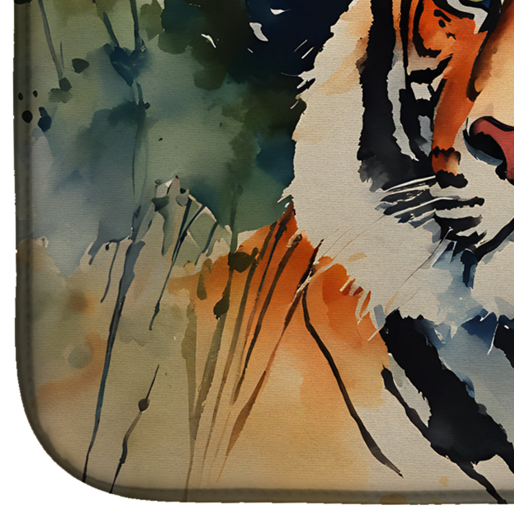 Tiger Dish Drying Mat Absorbent Dish Drying Mat Pad for Kitchen Counter Dish Drainer Mat for Countertop, 14 x 21", Multicolor