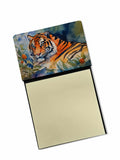 Tiger Watercolor Sticky Note Holder Refillable Dispenser Desk Accessory 3x3 Pad Gift