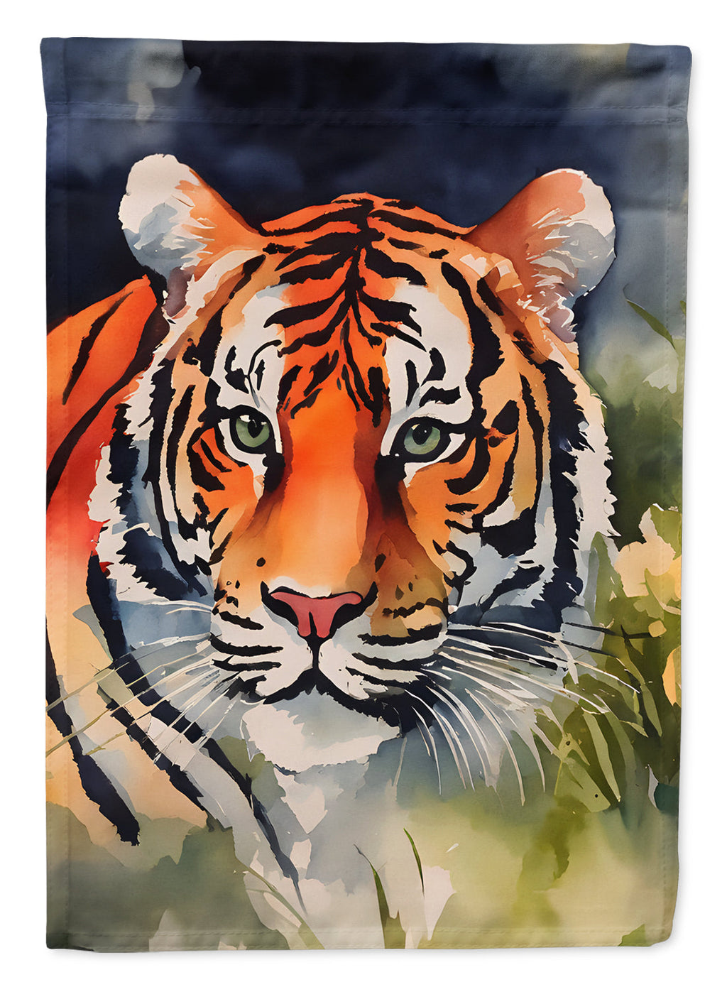 Tiger House Flag 28x40 Porch Sleeve Pole Decorative Outside Yard Banner Artwork Wall Hanging, Polyester
