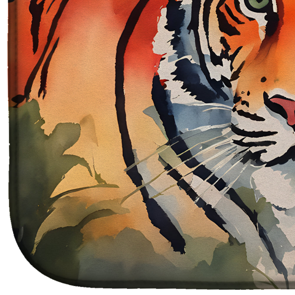 Tiger Dish Drying Mat Absorbent Dish Drying Mat Pad for Kitchen Counter Dish Drainer Mat for Countertop, 14 x 21", Multicolor