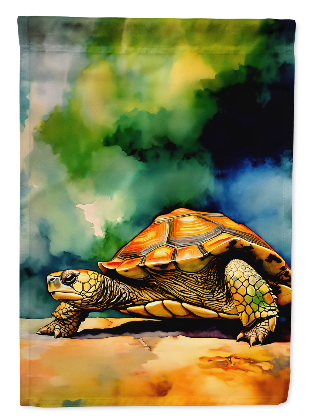 Turtles Tortoises House Flag 28x40 Porch Sleeve Pole Decorative Outside Yard Banner Artwork Wall Hanging, Polyester