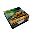 Turtles Tortoises PU Leather Note Paper Holder with Artist-Designed Cover, Desk Accessory, Office Gift