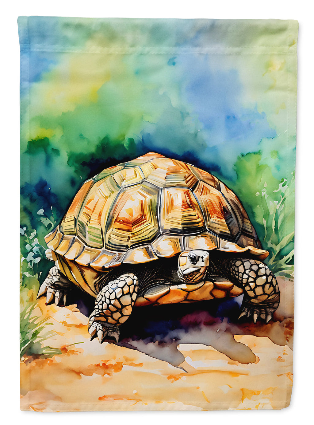Turtles Tortoises House Flag 28x40 Porch Sleeve Pole Decorative Outside Yard Banner Artwork Wall Hanging, Polyester
