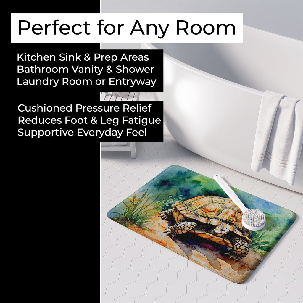 Turtles Tortoises Memory Foam Kitchen Mat Machine Washable Anti-Fatigue Cushion Comfort Bath or Kitchen Rug
