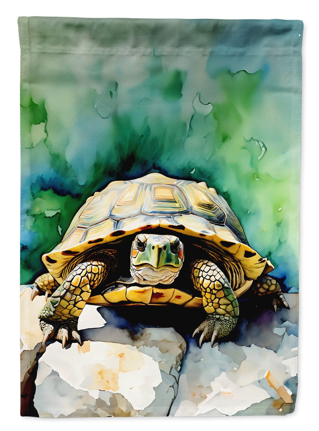 Turtles Tortoises House Flag 28x40 Porch Sleeve Pole Decorative Outside Yard Banner Artwork Wall Hanging, Polyester