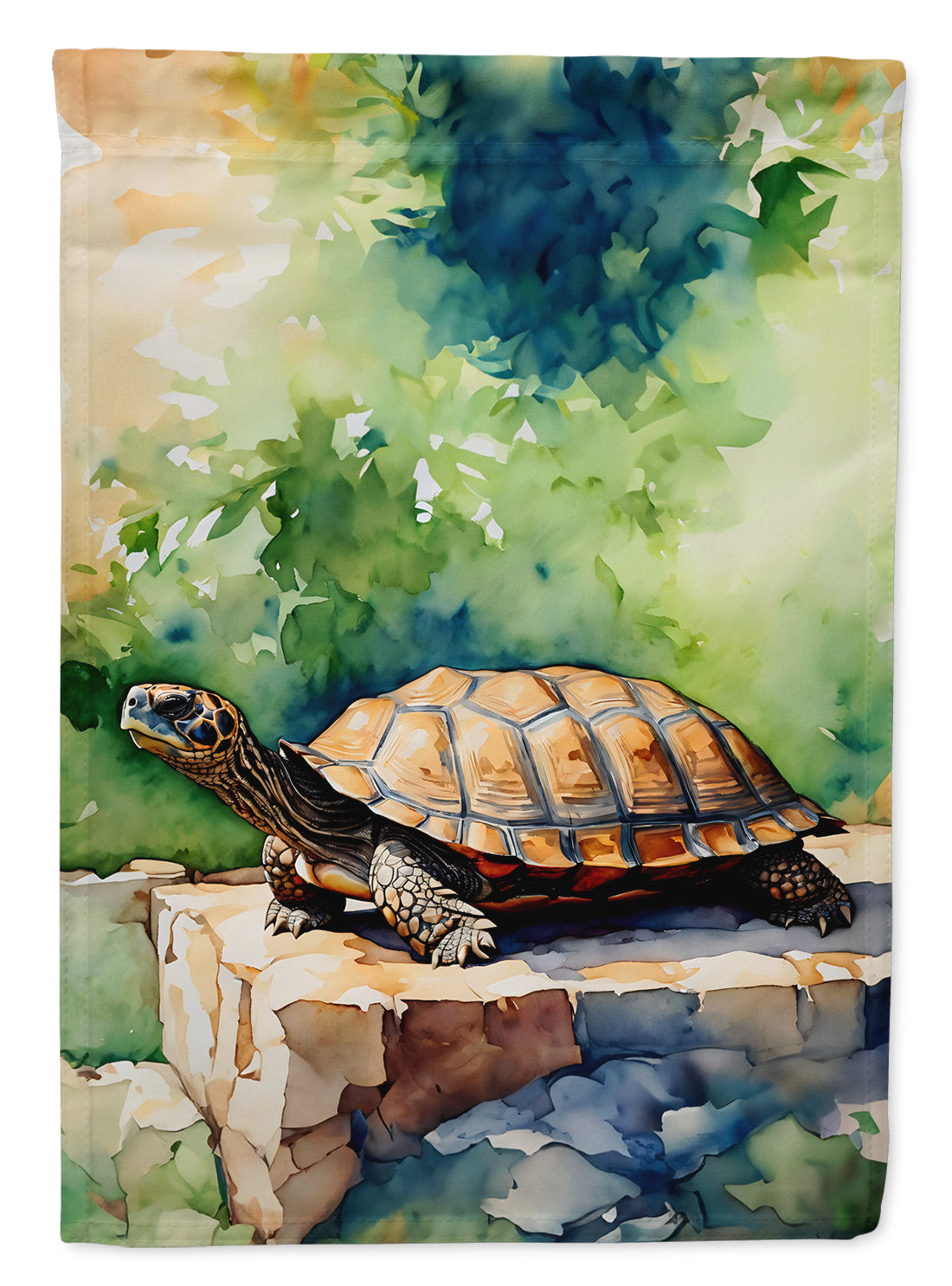 Turtles Tortoises House Flag 28x40 Porch Sleeve Pole Decorative Outside Yard Banner Artwork Wall Hanging, Polyester