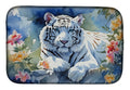 White Tiger Dish Drying Mat Absorbent Dish Drying Mat Pad for Kitchen Counter Dish Drainer Mat for Countertop, 14 x 21", Multicolor
