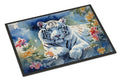White Tiger Doormat Indoor Outdoor 24H X 36W Front Door Mat Rugs for Entryway, Non Slip Washable Low Pile,