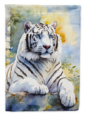 White Tiger House Flag 28x40 Porch Sleeve Pole Decorative Outside Yard Banner Artwork Wall Hanging, Polyester