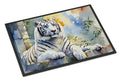 White Tiger Doormat Indoor Outdoor 18H X 27W Front Door Mat Rugs for Entryway, Non Slip Washable