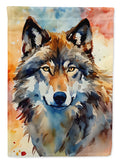 Wolves Wolf  House Flag 28x40 Porch Sleeve Pole Decorative Outside Yard Banner Artwork Wall Hanging, Polyester