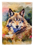 Wolves Wolf  House Flag 28x40 Porch Sleeve Pole Decorative Outside Yard Banner Artwork Wall Hanging, Polyester