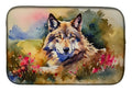 Wolves Wolf  Dish Drying Mat Absorbent Dish Drying Mat Pad for Kitchen Counter Dish Drainer Mat for Countertop, 14 x 21", Multicolor
