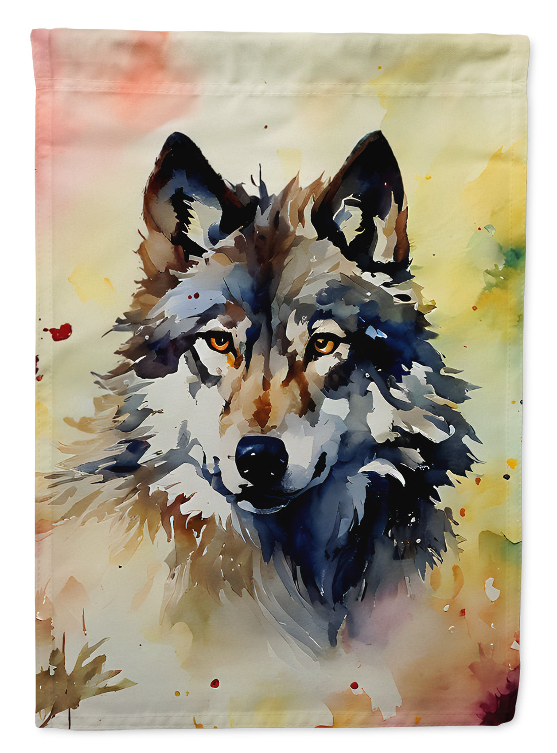 Wolves Wolf  House Flag 28x40 Porch Sleeve Pole Decorative Outside Yard Banner Artwork Wall Hanging, Polyester