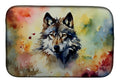 Wolves Wolf  Dish Drying Mat Absorbent Dish Drying Mat Pad for Kitchen Counter Dish Drainer Mat for Countertop, 14 x 21", Multicolor