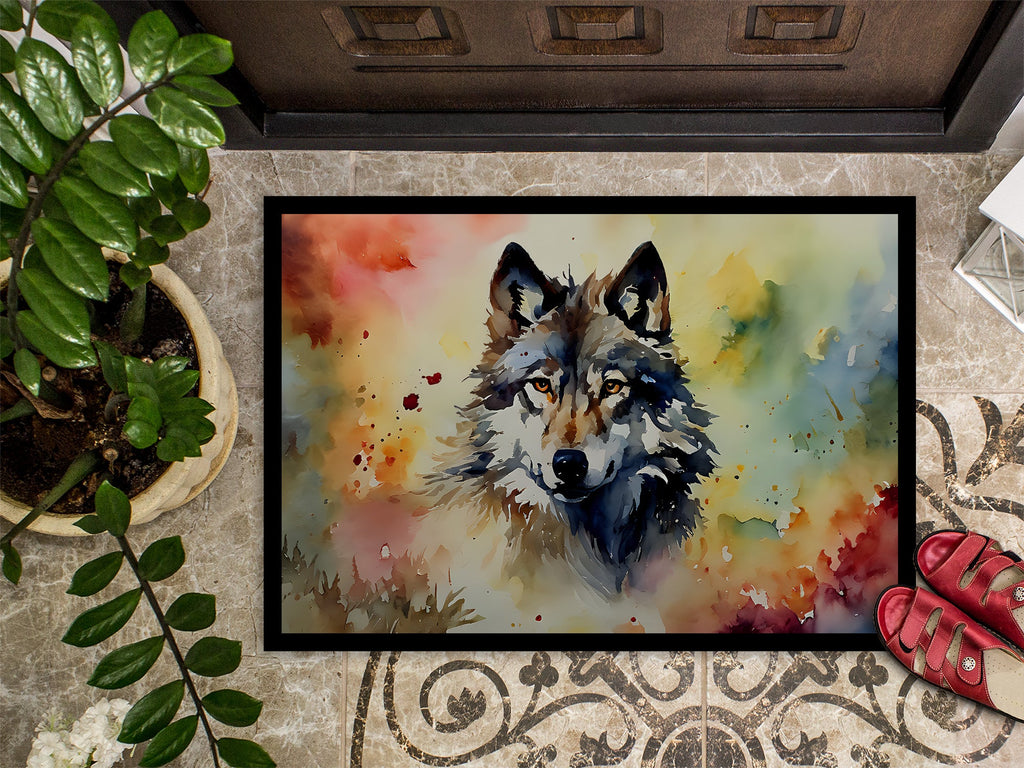 Wolves Wolf  Doormat Indoor Outdoor 24H X 36W Front Door Mat Rugs for Entryway, Non Slip Washable Low Pile,