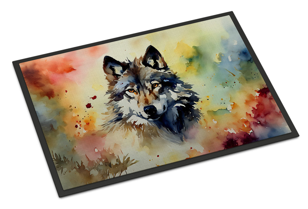 Wolves Wolf  Doormat Indoor Outdoor 18H X 27W Front Door Mat Rugs for Entryway, Non Slip Washable