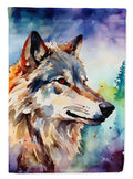 Wolves Wolf  House Flag 28x40 Porch Sleeve Pole Decorative Outside Yard Banner Artwork Wall Hanging, Polyester