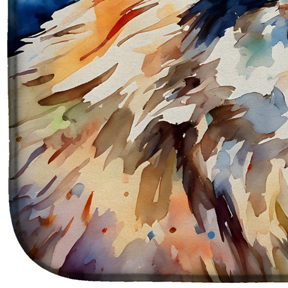 Wolves Wolf  Dish Drying Mat Absorbent Dish Drying Mat Pad for Kitchen Counter Dish Drainer Mat for Countertop, 14 x 21", Multicolor