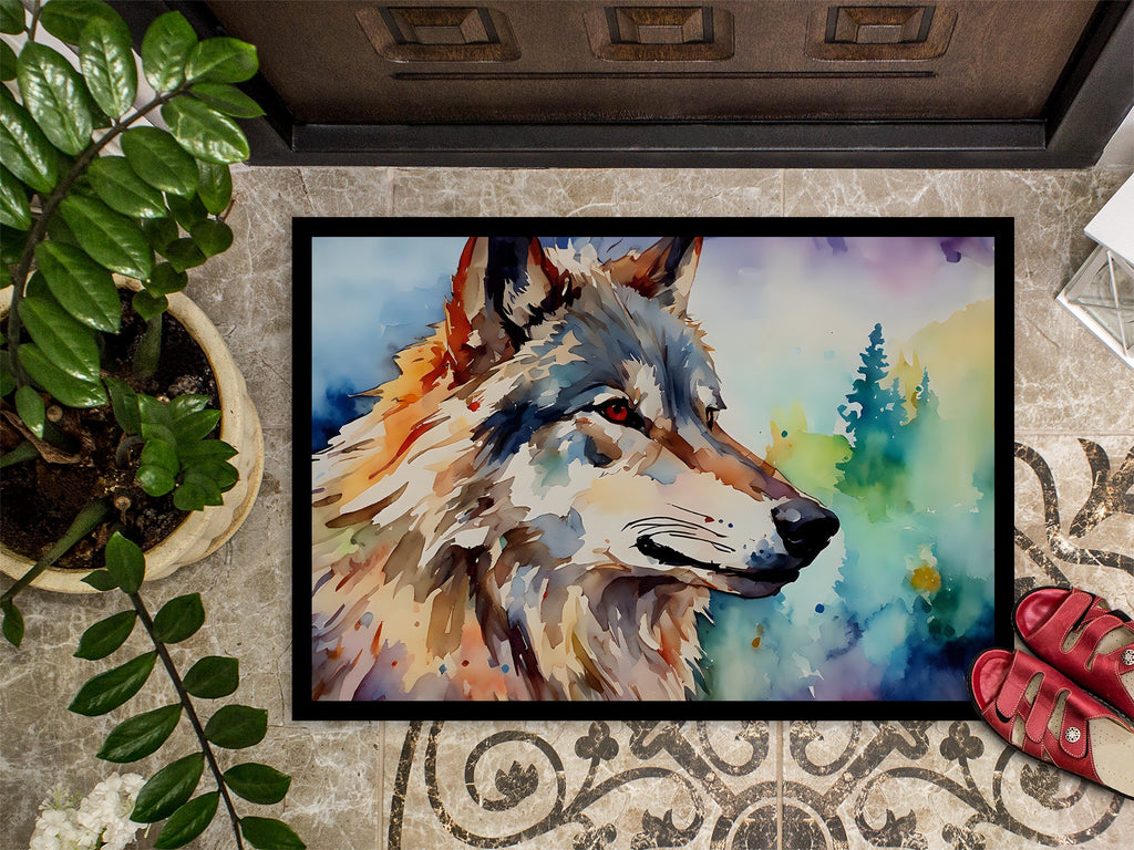Wolves Wolf  Doormat Indoor Outdoor 24H X 36W Front Door Mat Rugs for Entryway, Non Slip Washable Low Pile,