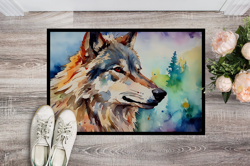 Wolves Wolf  Doormat Indoor Outdoor 18H X 27W Front Door Mat Rugs for Entryway, Non Slip Washable