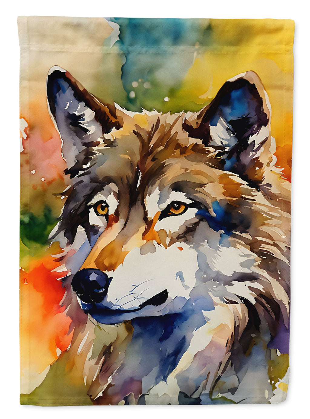 Wolves Wolf  House Flag 28x40 Porch Sleeve Pole Decorative Outside Yard Banner Artwork Wall Hanging, Polyester