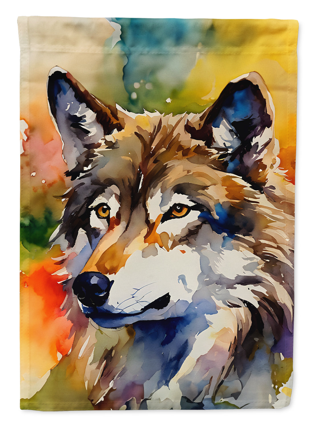 Wolves Wolf  House Flag 28x40 Porch Sleeve Pole Decorative Outside Yard Banner Artwork Wall Hanging, Polyester