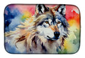 Wolves Wolf  Dish Drying Mat Absorbent Dish Drying Mat Pad for Kitchen Counter Dish Drainer Mat for Countertop, 14 x 21", Multicolor