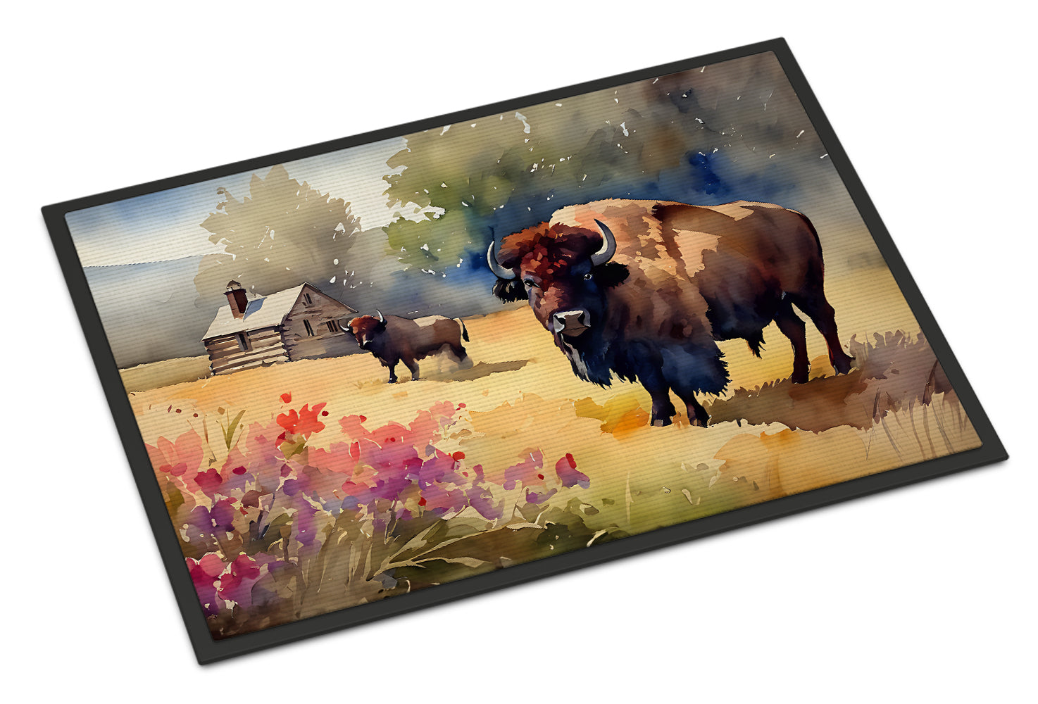 Wood Bison Doormat Indoor Outdoor 18H X 27W Front Door Mat Rugs for Entryway, Non Slip Washable