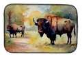Wood Bison Dish Drying Mat Absorbent Dish Drying Mat Pad for Kitchen Counter Dish Drainer Mat for Countertop, 14 x 21", Multicolor