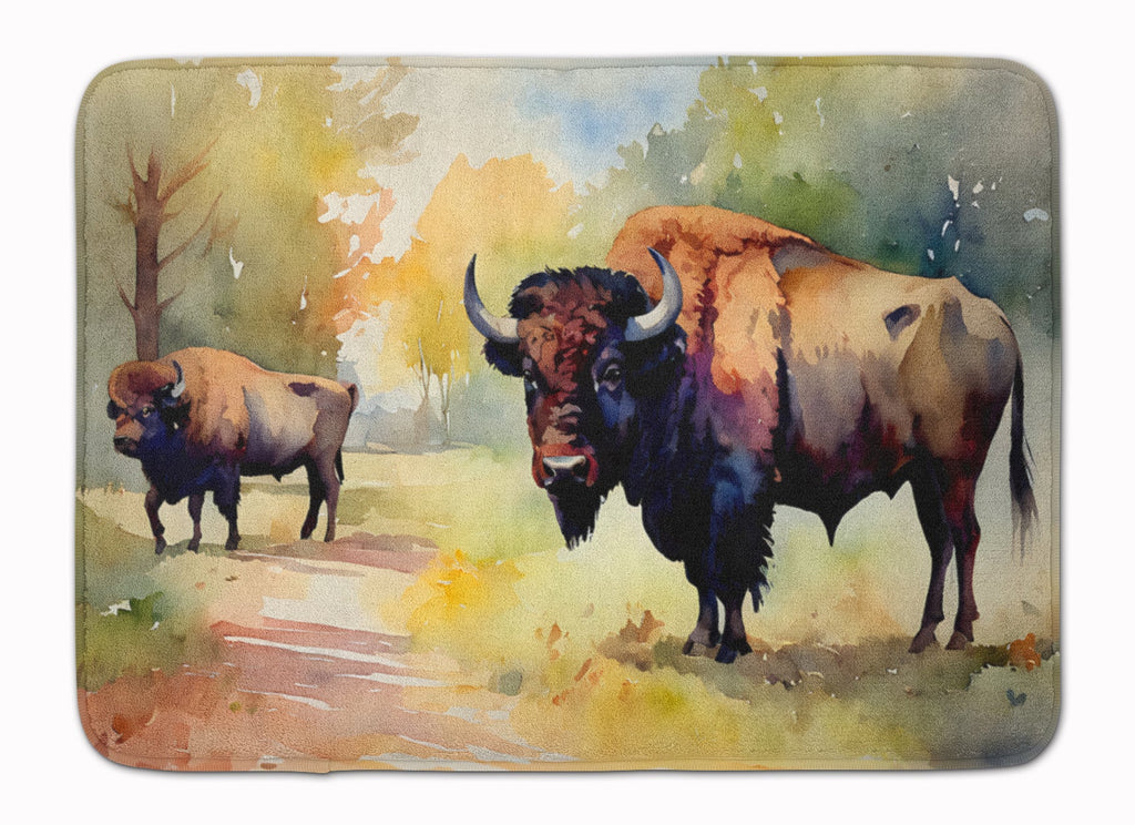 Wood Bison Memory Foam Kitchen Mat Machine Washable Anti-Fatigue Cushion Comfort Bath or Kitchen Rug