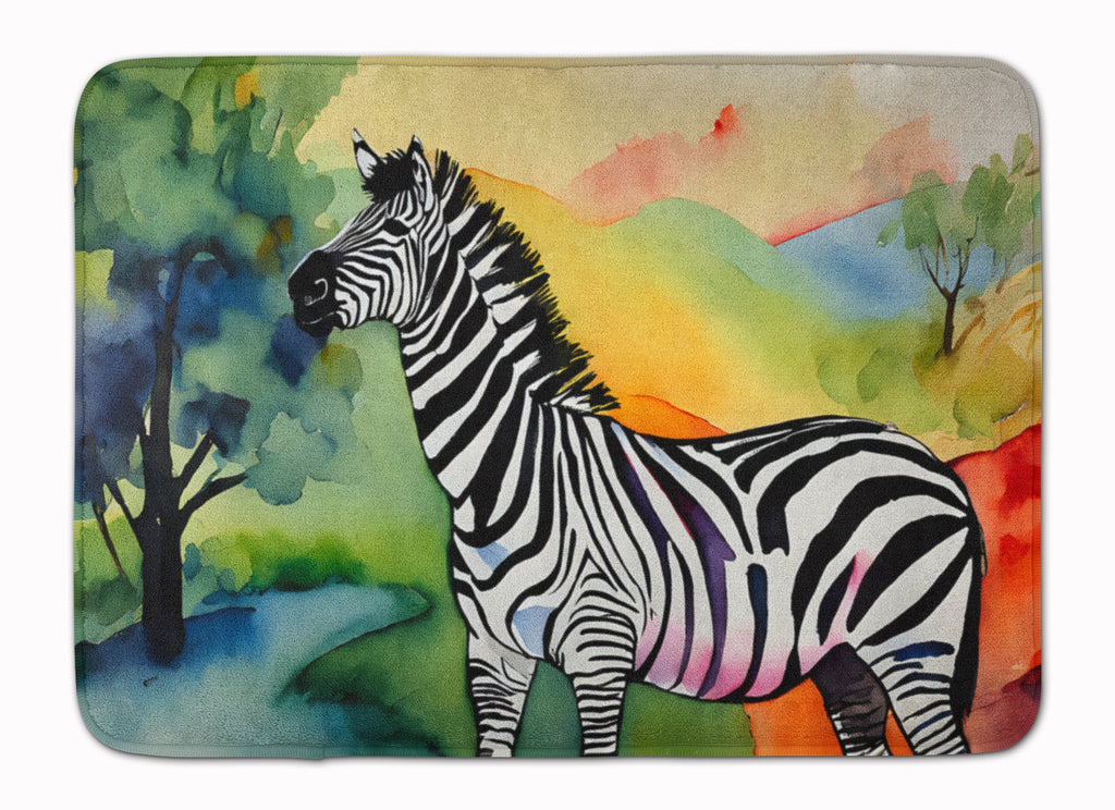 Zebra Memory Foam Kitchen Mat Machine Washable Anti-Fatigue Cushion Comfort Bath or Kitchen Rug