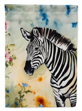 Zebra House Flag 28x40 Porch Sleeve Pole Decorative Outside Yard Banner Artwork Wall Hanging, Polyester