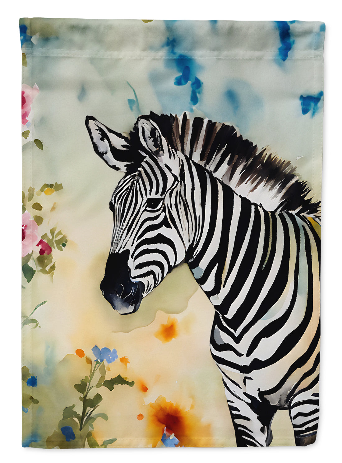 Zebra House Flag 28x40 Porch Sleeve Pole Decorative Outside Yard Banner Artwork Wall Hanging, Polyester