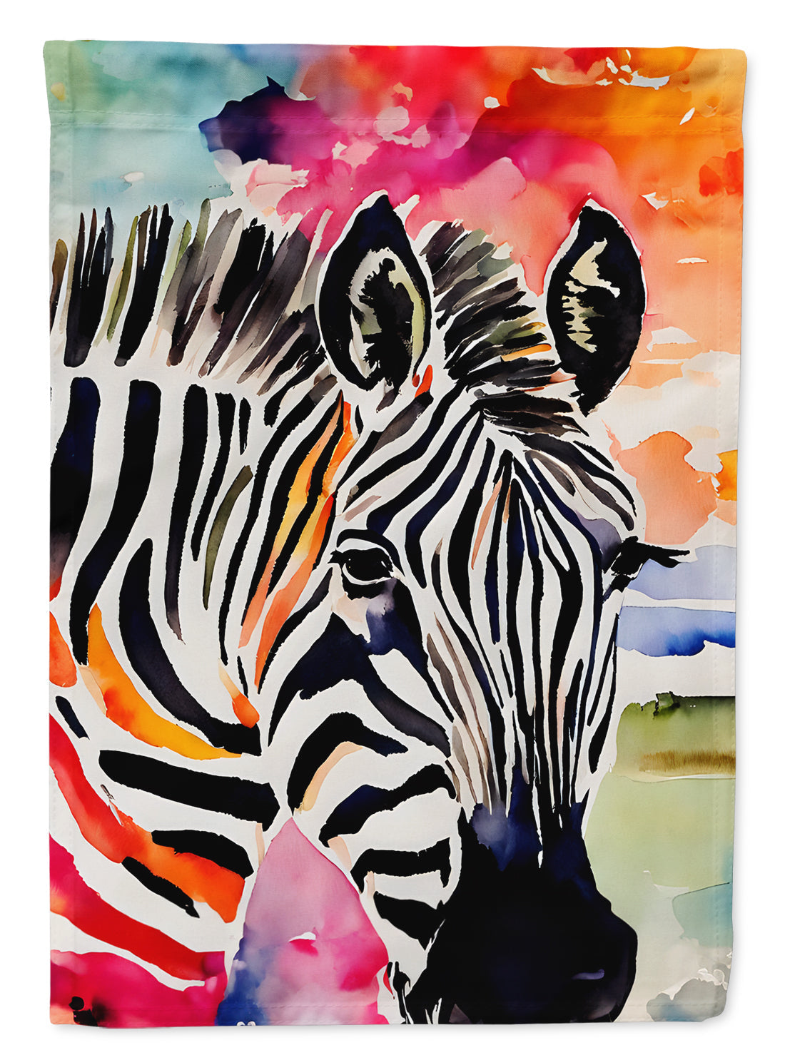 Zebra House Flag 28x40 Porch Sleeve Pole Decorative Outside Yard Banner Artwork Wall Hanging, Polyester
