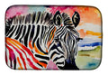 Zebra Dish Drying Mat Absorbent Dish Drying Mat Pad for Kitchen Counter Dish Drainer Mat for Countertop, 14 x 21", Multicolor