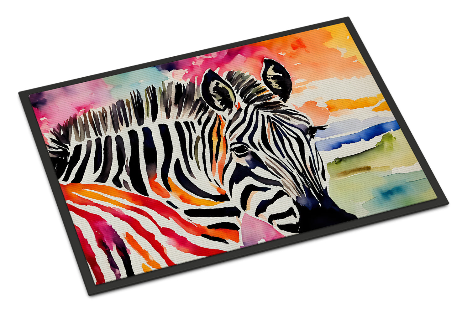 Zebra Doormat Indoor Outdoor 18H X 27W Front Door Mat Rugs for Entryway, Non Slip Washable