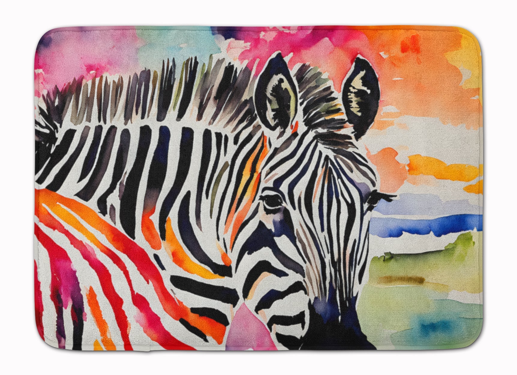 Zebra Memory Foam Kitchen Mat Machine Washable Anti-Fatigue Cushion Comfort Bath or Kitchen Rug