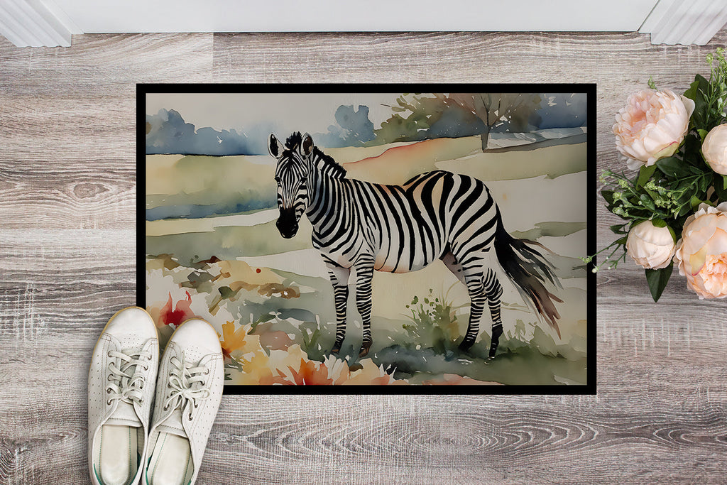 Zebra Doormat Indoor Outdoor 18H X 27W Front Door Mat Rugs for Entryway, Non Slip Washable