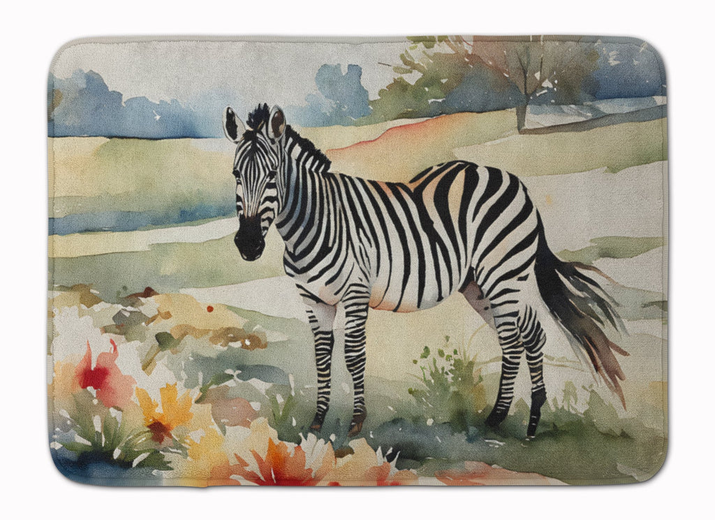 Zebra Memory Foam Kitchen Mat Machine Washable Anti-Fatigue Cushion Comfort Bath or Kitchen Rug