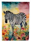 Zebra House Flag 28x40 Porch Sleeve Pole Decorative Outside Yard Banner Artwork Wall Hanging, Polyester