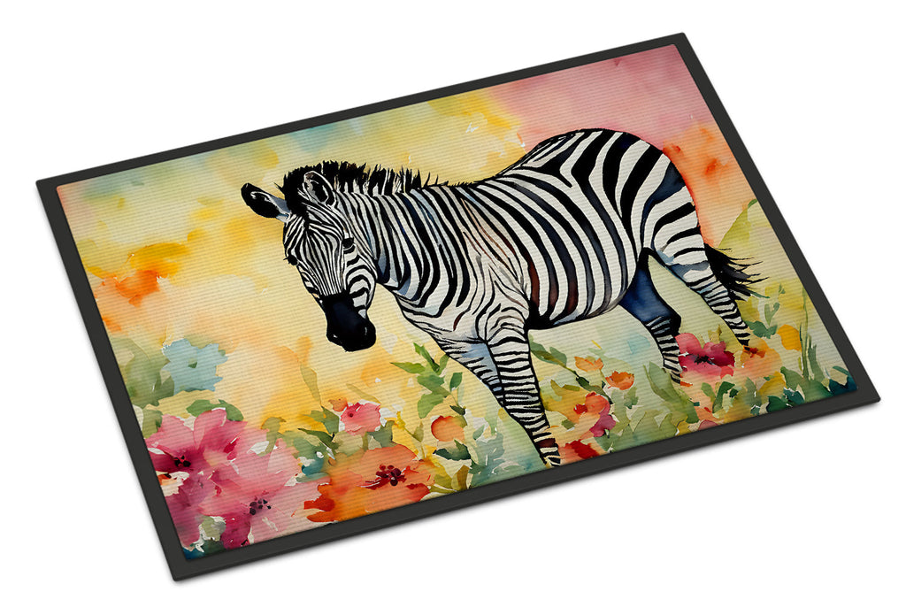 Zebra Doormat Indoor Outdoor 24H X 36W Front Door Mat Rugs for Entryway, Non Slip Washable Low Pile,