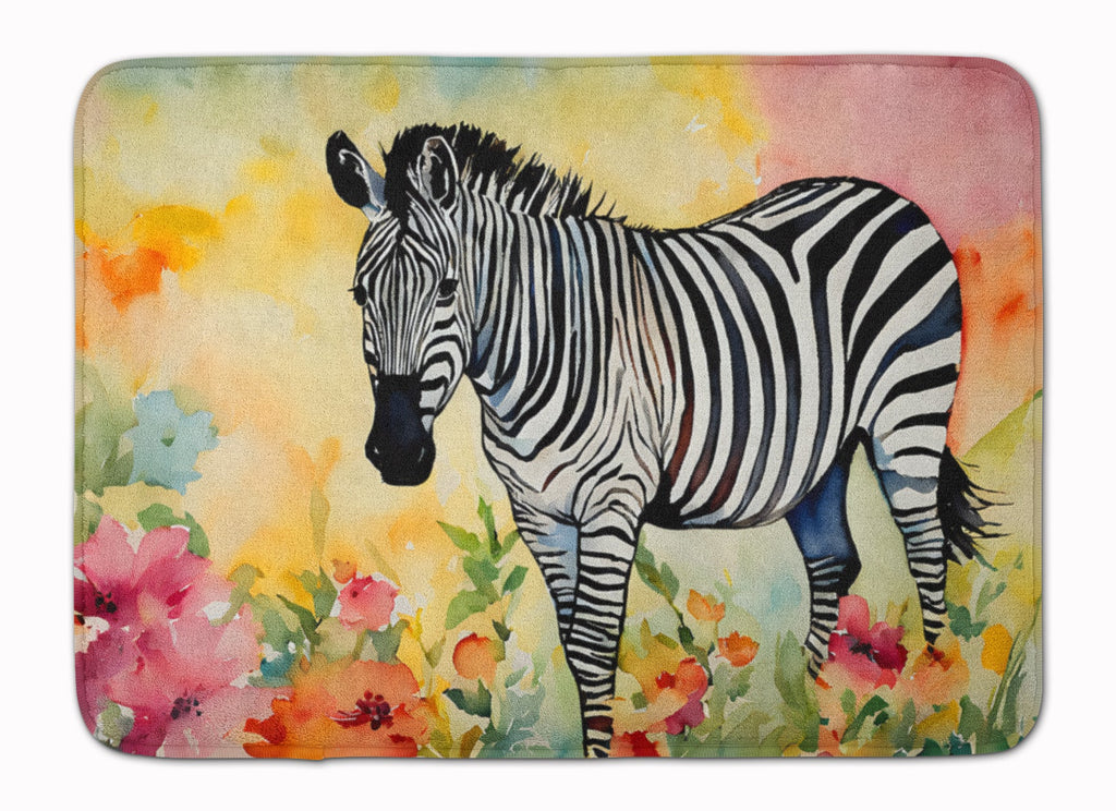 Zebra Memory Foam Kitchen Mat Machine Washable Anti-Fatigue Cushion Comfort Bath or Kitchen Rug