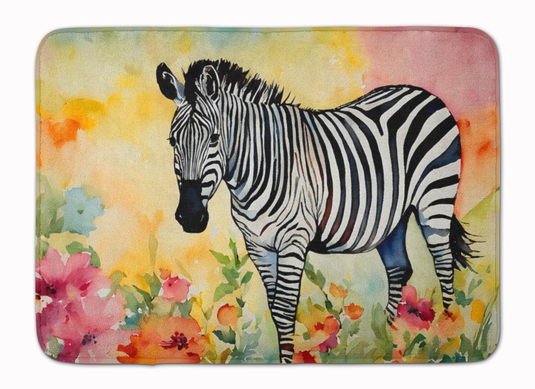 Zebra Memory Foam Kitchen Mat Machine Washable Anti-Fatigue Cushion Comfort Bath or Kitchen Rug