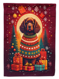 American Water Spaniel Holiday Christmas House Flag 28x40 Porch Sleeve Pole Decorative Outside Yard Banner Artwork Wall Hanging, Polyester